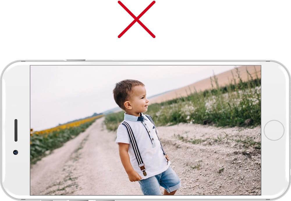 Wrong photo with tilted horizon