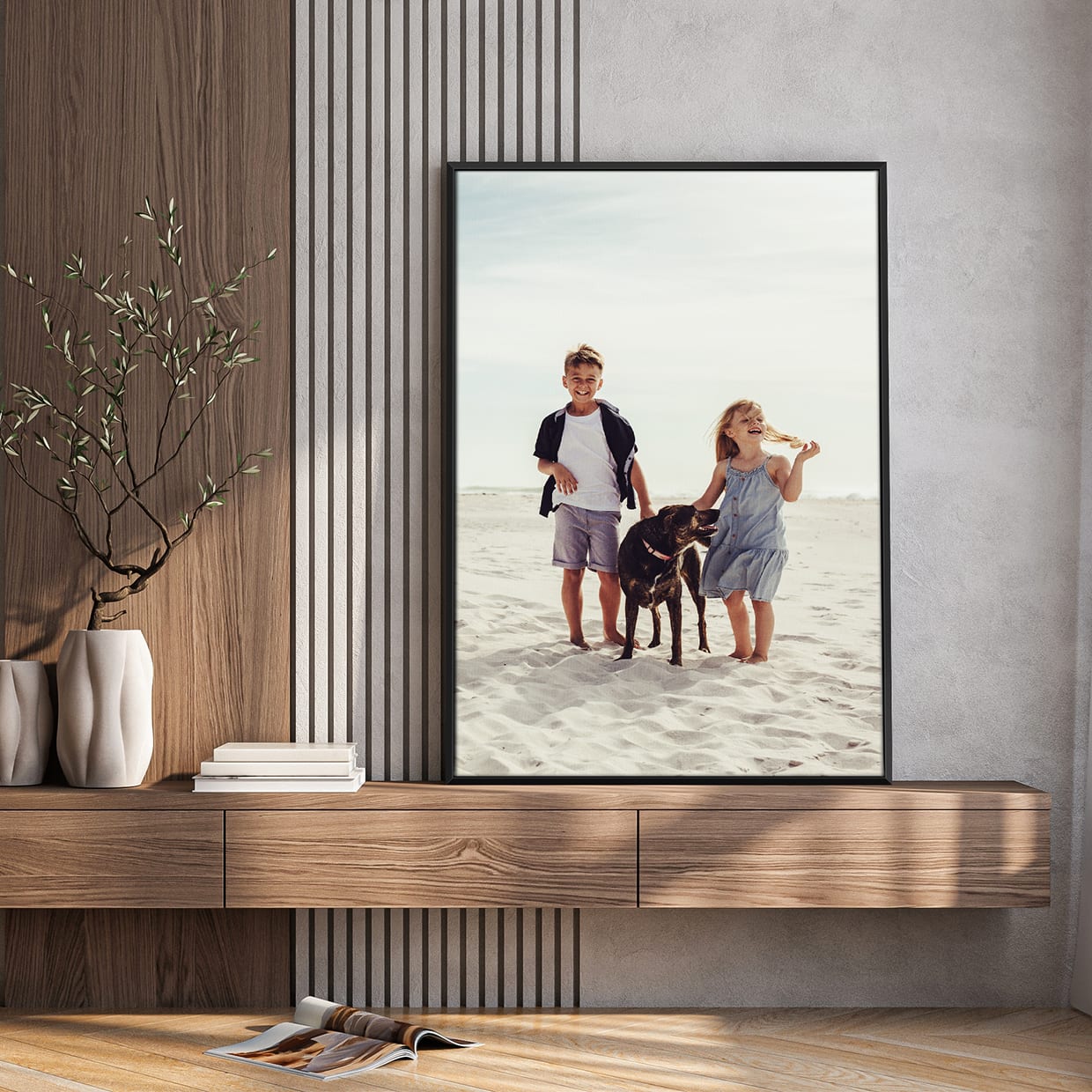 Fotos auf Leinwand mit schwarzen Rahmen